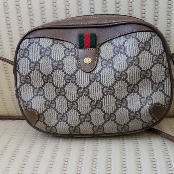 Gucci GG Web Coated Canvas Striped Crossbody Bag - Picture 12 of 14
